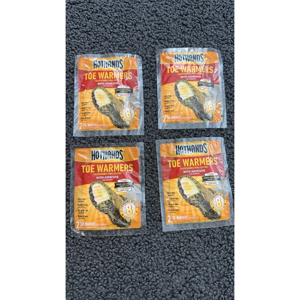 HotHands Toe Warmers With Adhesive Lot of 4 Pairs New